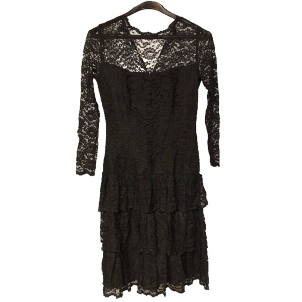 Vintage Black Drop Waist Gown size M/L